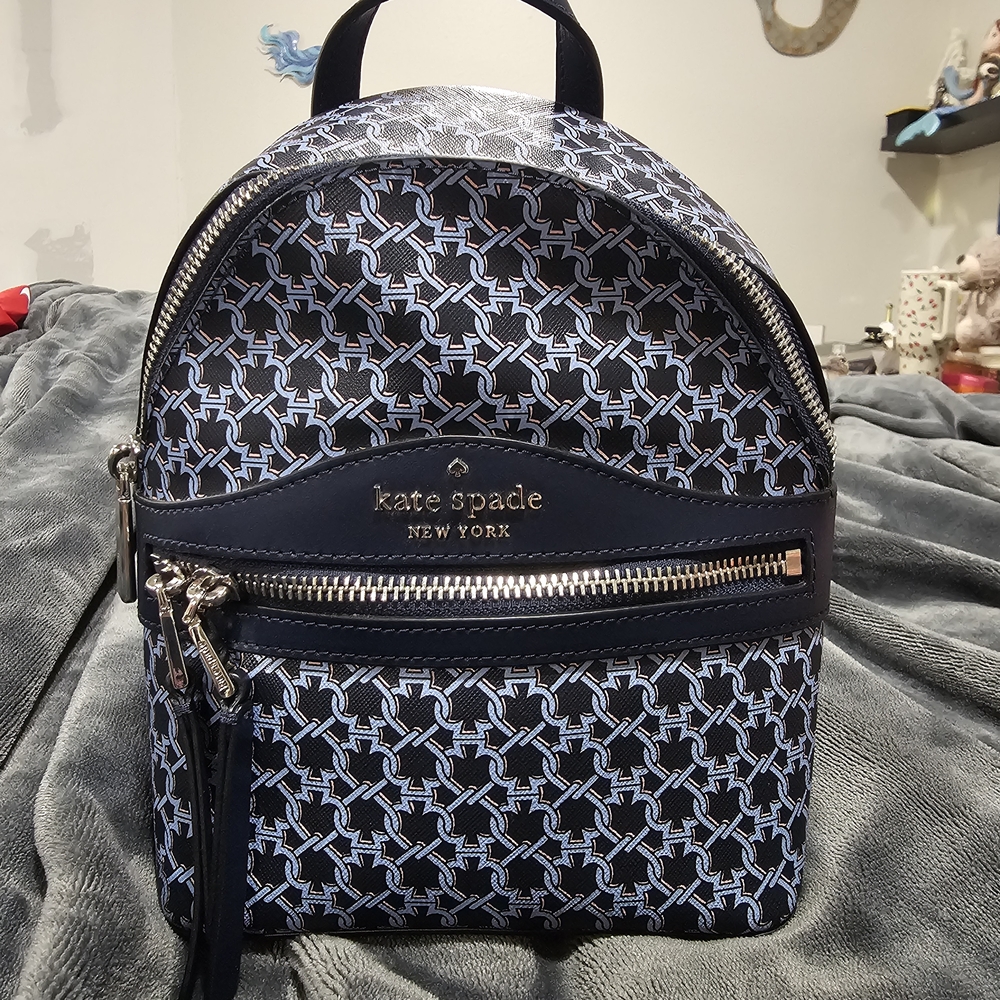 kate spade Navy Patterned Mini Backpack - image 2
